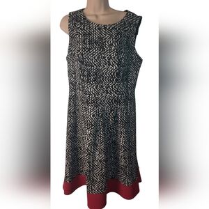 Alyx Black and White Mini Dress with Red Accent